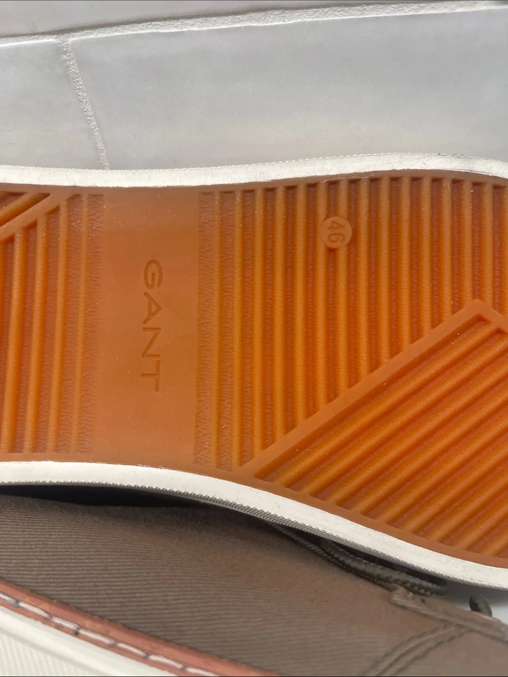 Gant Men’s Brown Canvas Boat Shoes with White Sole Sz 12 from Nordstrom